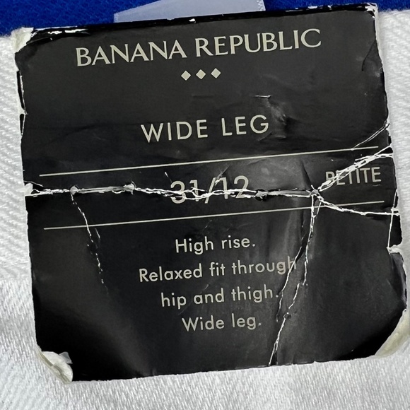 🚫SOLD! •NWT🤩 |•BANANA REPUBLIC•| Wide Leg High Rise 12/31 Petite - Picture 7 of 14